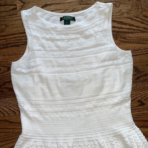 Lauren Ralph Lauren Dress White Crocheted Dress - Picture 9 of 14